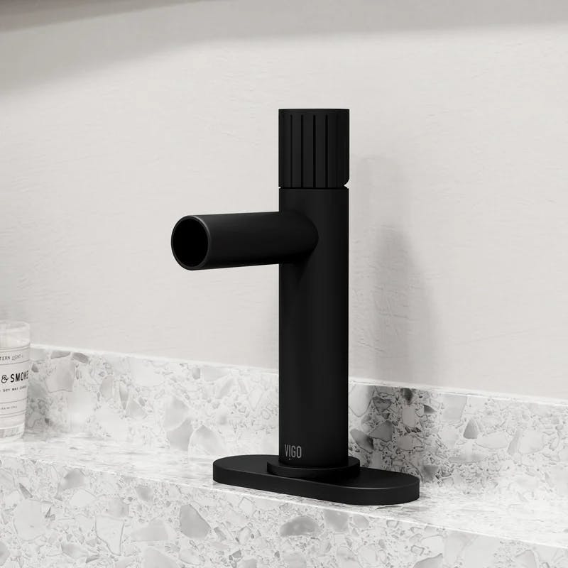 Ashford Matte Black High Arc Single-Handle Bathroom Faucet
