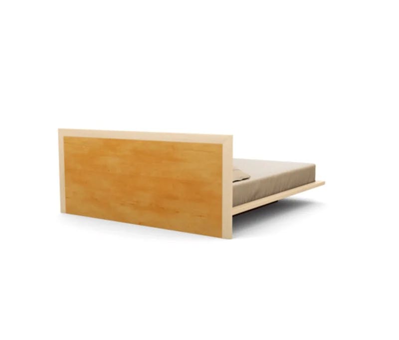King-Size Moduluxe Smoke Cherry Wood Platform Bed with Headboard