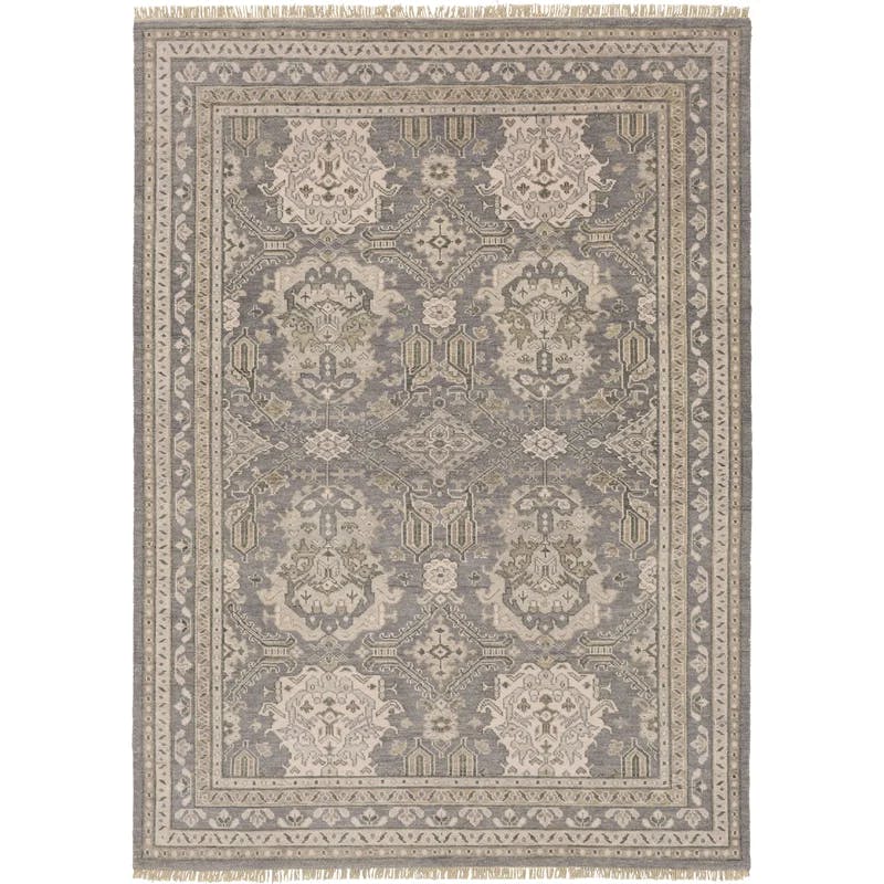 Winsome Cornflower Light Blue Hand-Knotted Wool 6' x 9' Rug