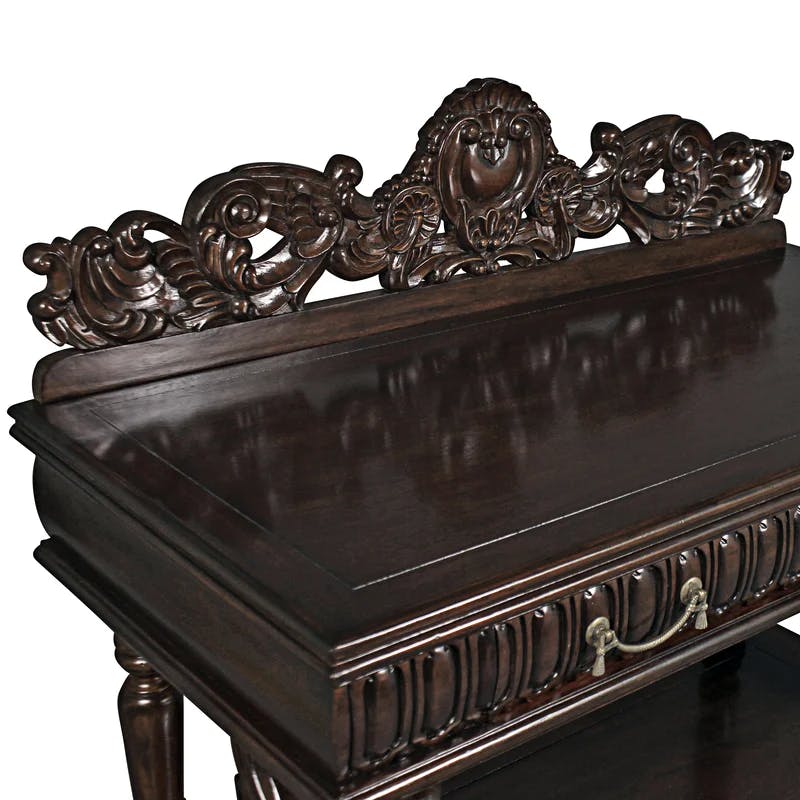 Lord Raffles Gothic Revival Mahogany Sideboard with Winged Lions