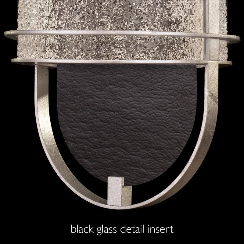 Sleek Black and Silver 4-Light LED Wall Sconce with Clear Glass Detail