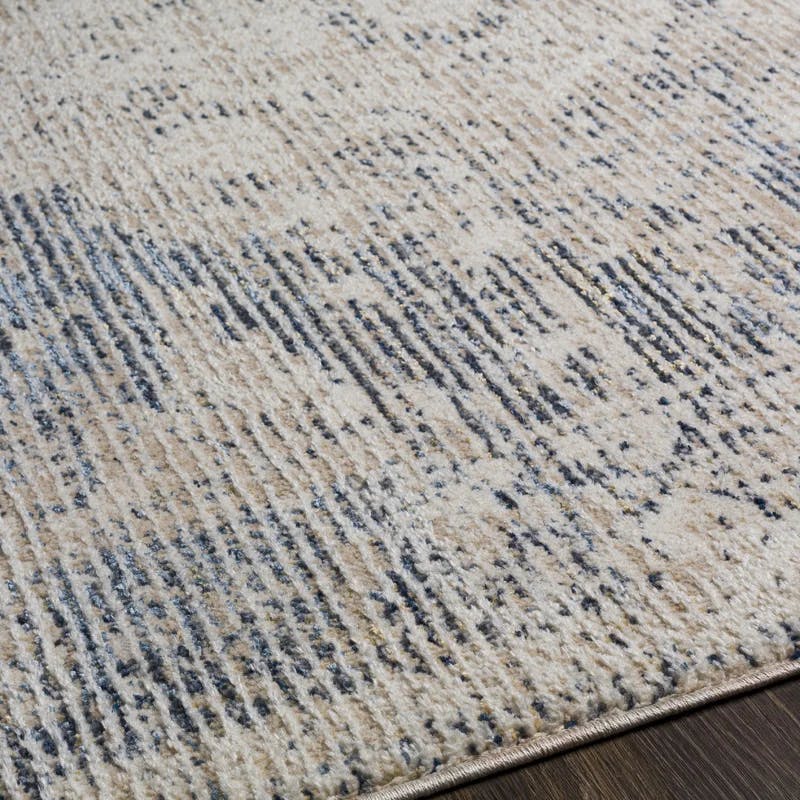 Reversible Gray Synthetic Easy-Care Runner Rug 2'6" x 10'