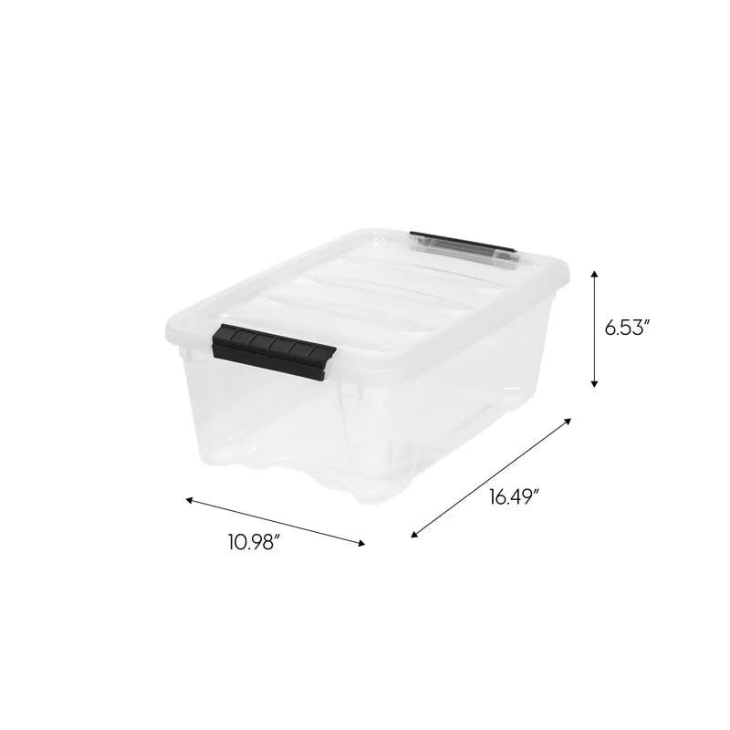 ClearView 16.5" Stackable Storage Box with Secure Latching Buckles