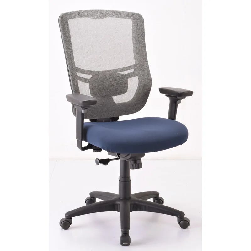 Ergonomic Navy Mesh Task Chair with Adjustable Arms