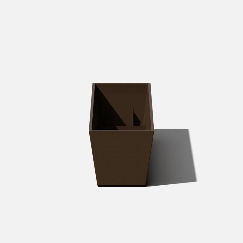 Espresso Modern Recycled Plastic 25.5" Window Box Planter Set