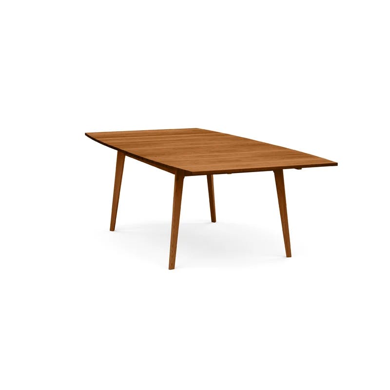 Mid-Century Modern Solid Wood Extendable Dining Table with Butterfly Leaf