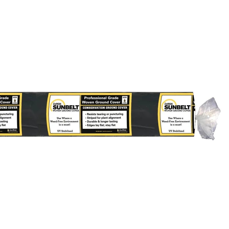 DeWitt Sunbelt 4'x300' Durable Polypropylene Weed Barrier Ground Cover, 2-Pack