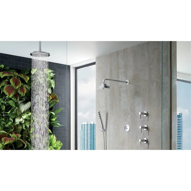 Modern Black Nickel Wall-Mounted Handshower with H2OKinetic Technology