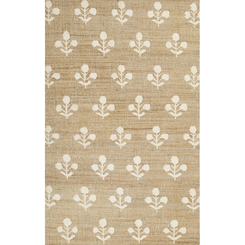 Ivory Orchard Hand-Woven 9' x 12' Wool & Synthetic Area Rug
