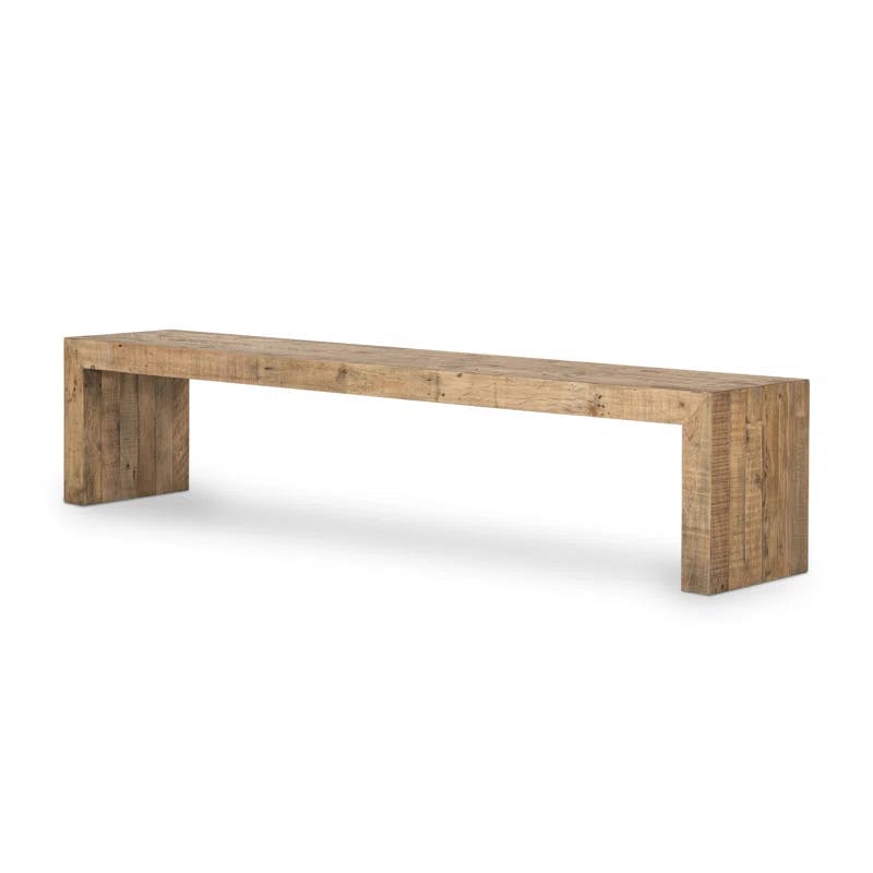 Ruskin 85'' Sierra Rustic Natural Solid Wood Dining Bench
