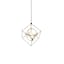 Monza 25.63" Brass Square LED Chandelier with Opal Diffusers