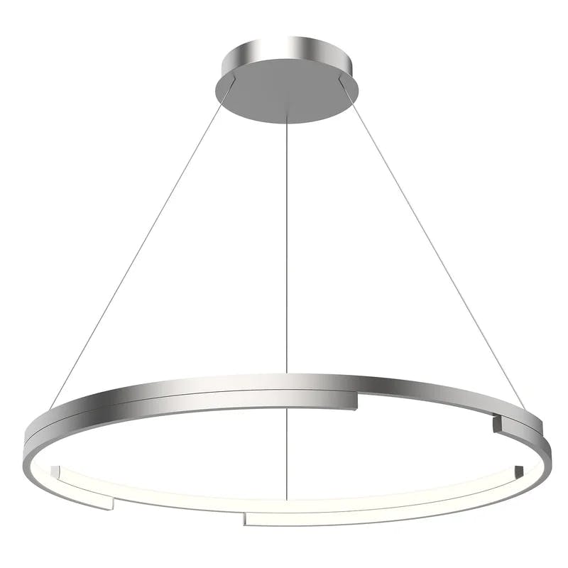 Anello Minor Contemporary 32" LED Pendant in Brushed Nickel