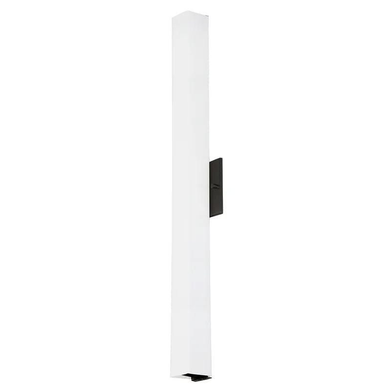 Melville 32'' Dimmable LED Wallchiere in Black with White Opal Glass