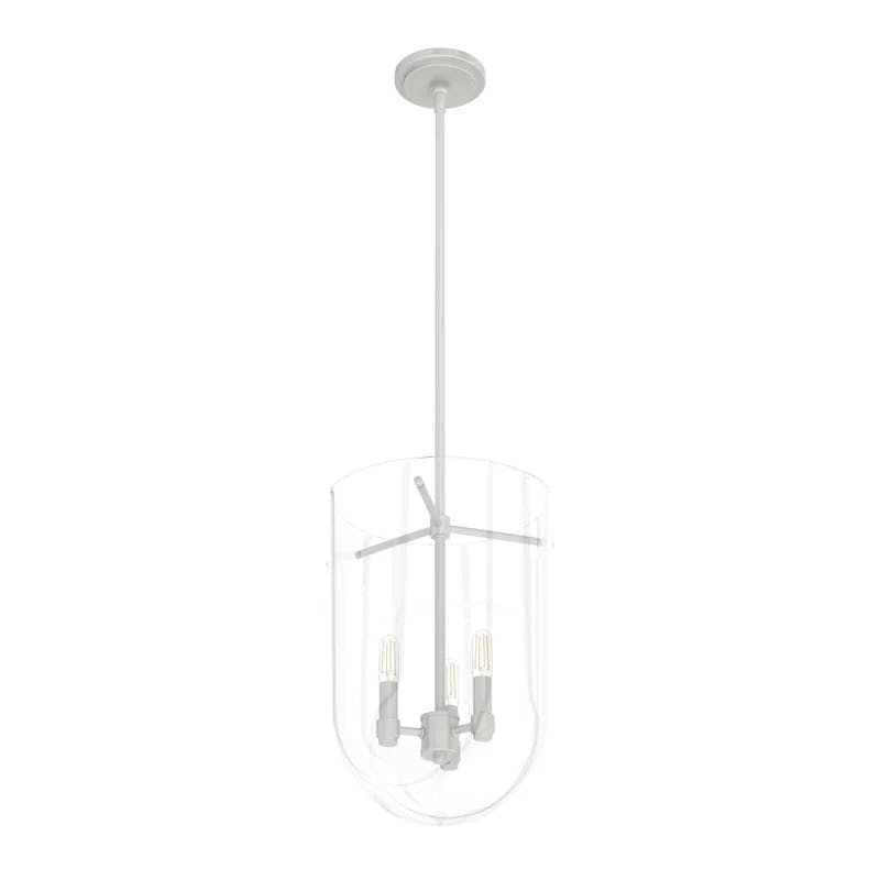 Sacha Brushed Nickel 16" Modern LED Pendant Light with Clear Glass