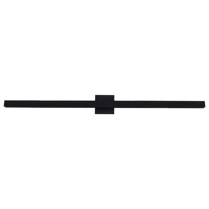 Sleek Black Aluminum LED Wall Sconce 37" Direct Wired