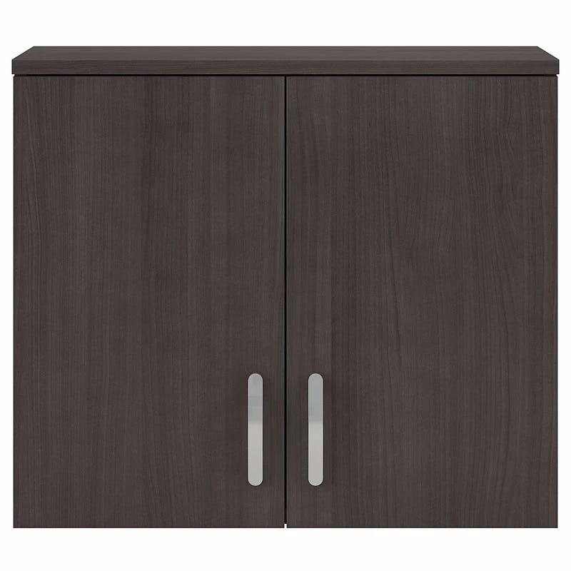 Transitional Storm Gray 28'' Engineered Wood Wall Cabinet