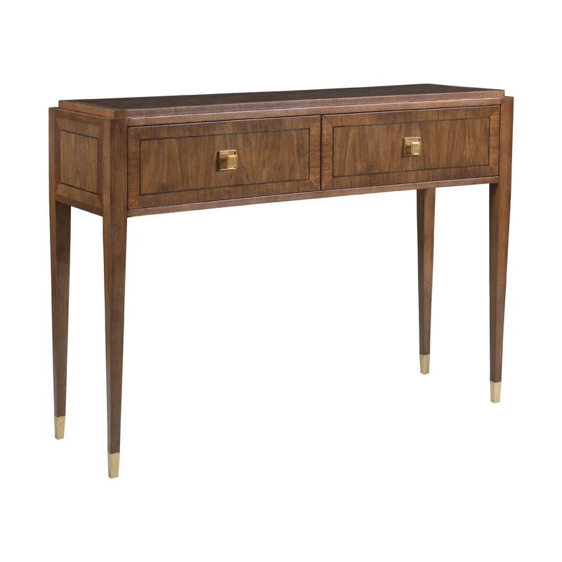 Traditional Bleached Walnut & Mahogany 48" Console with Storage