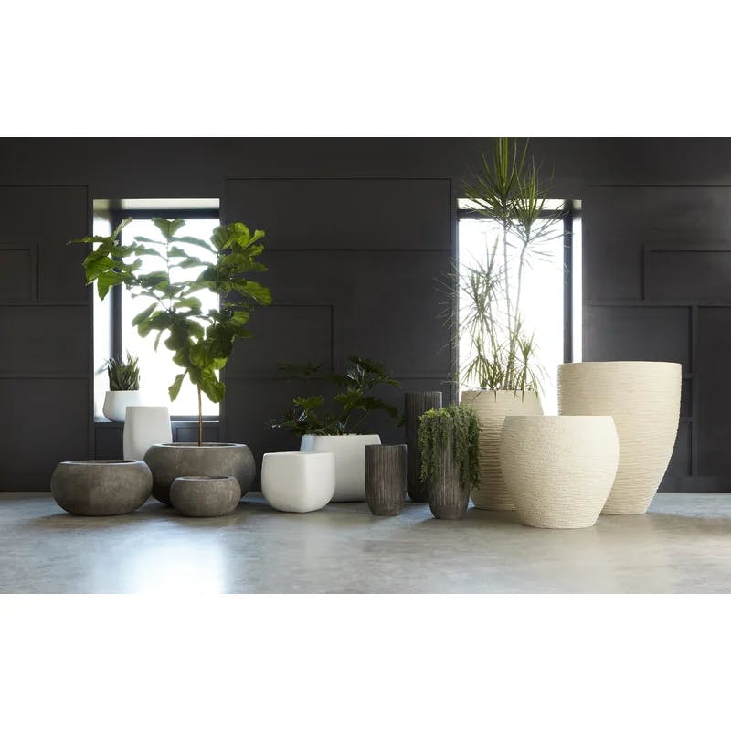 Modern Elegance 17.5" White Square Planter for Indoor/Outdoor