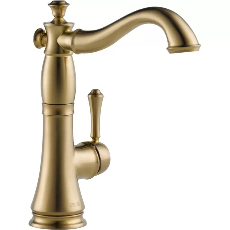 Elegant Cassidy Champagne Bronze Bar Faucet with 360-Degree Swivel