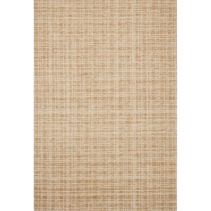 Straw & Ivory Hand-Tufted Wool Blend Rectangular Rug 9'3" x 13'