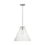 Kate Collection Brushed Nickel Clear Glass Pendant Light