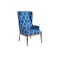Seacliff Cotton Blue Sandstone Upholstered Wingback Arm Chair