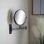 Matte Black Extendable Metal Round Wall Mirror with 5x Magnification