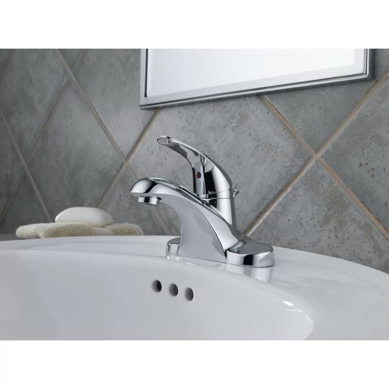 Elegant Modern Chrome Centerset Bathroom Faucet with ADA Compliance