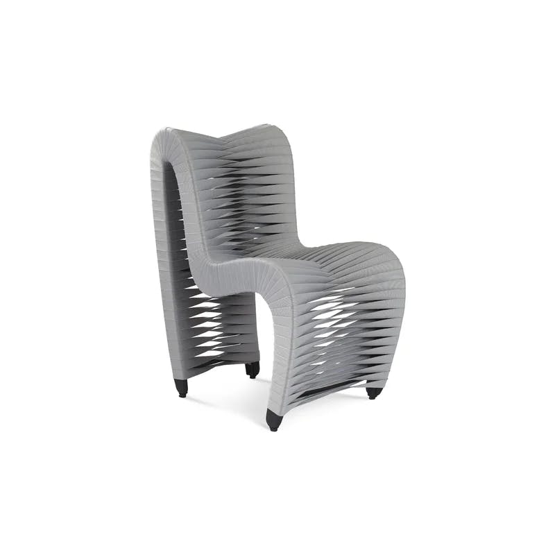 Transitional High Gray Upholstered Wood Side Chair 26"