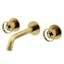 Brooklyn Industrial-Chic Matte Brushed Gold Dual-Handle Faucet