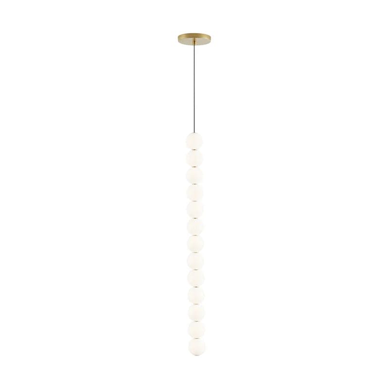 Eclipse Modern Brass Globe LED Pendant Light for Indoor/Outdoor