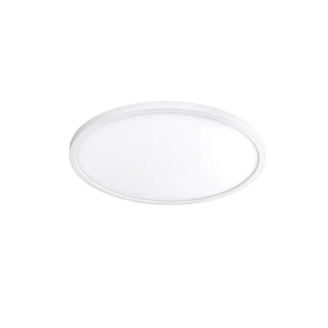Sleek Edge-Lit 11" Aluminum LED Flush Mount in White