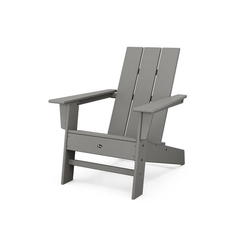 Eastport Stone Gray Modern Recycled Plastic Adirondack Chair