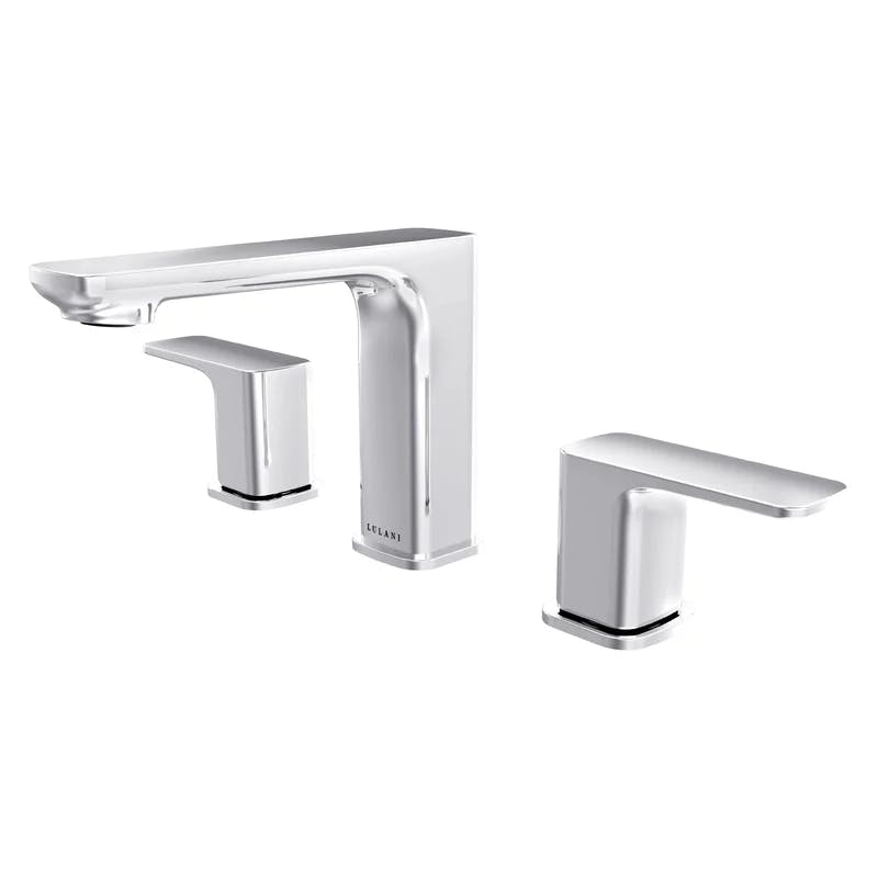 Corsica Chrome 8" Widespread Modern Bathroom Faucet with Drain Assembly