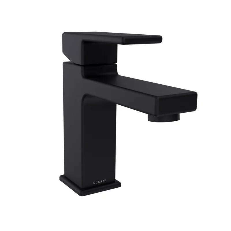 Lulani Capri Elegant Matte Black Brass Single Hole Bathroom Faucet