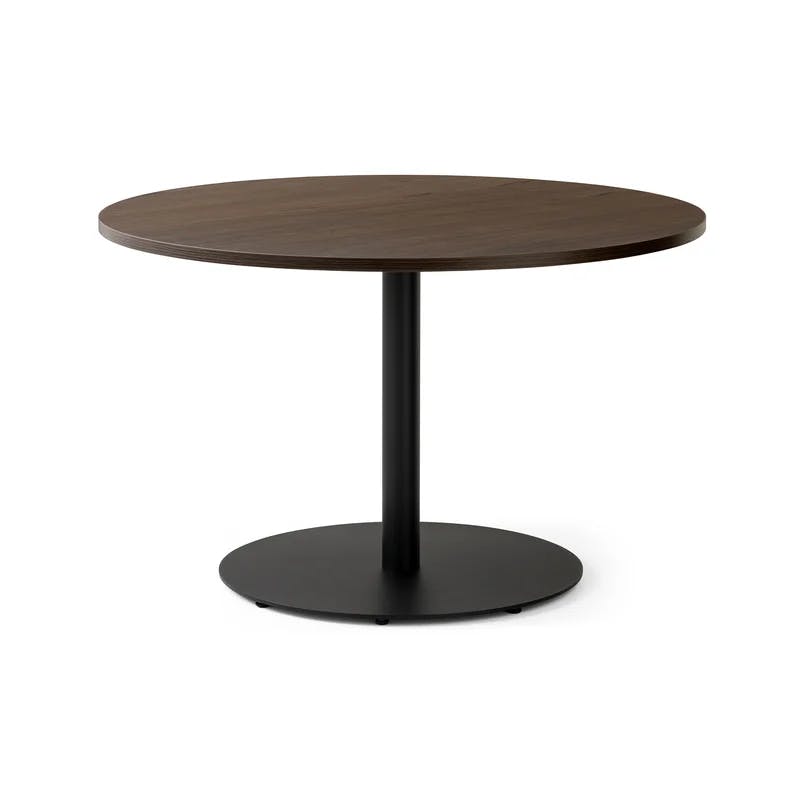 Piasentina Stone Top 35.5" Round Bar Table with Metal Base