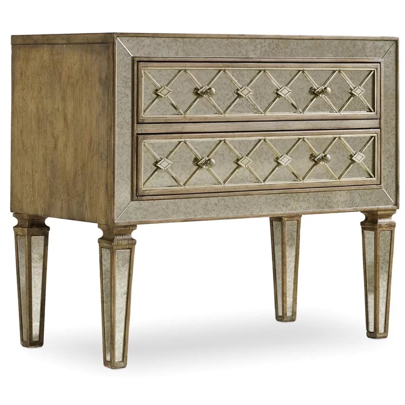 Bombay Brown Traditional Nightstand with Dovetail Drawers