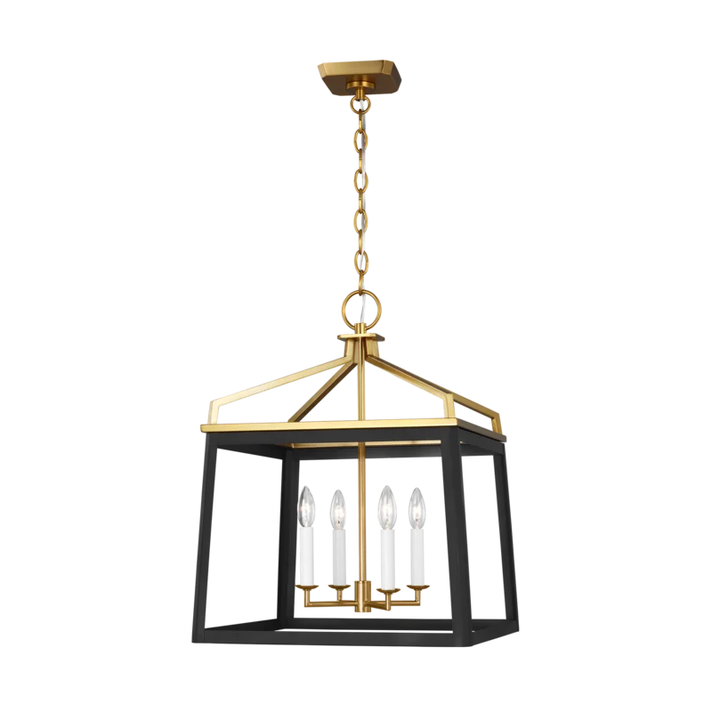 Carlow Extra Large Midnight Black & Brass LED Chandelier