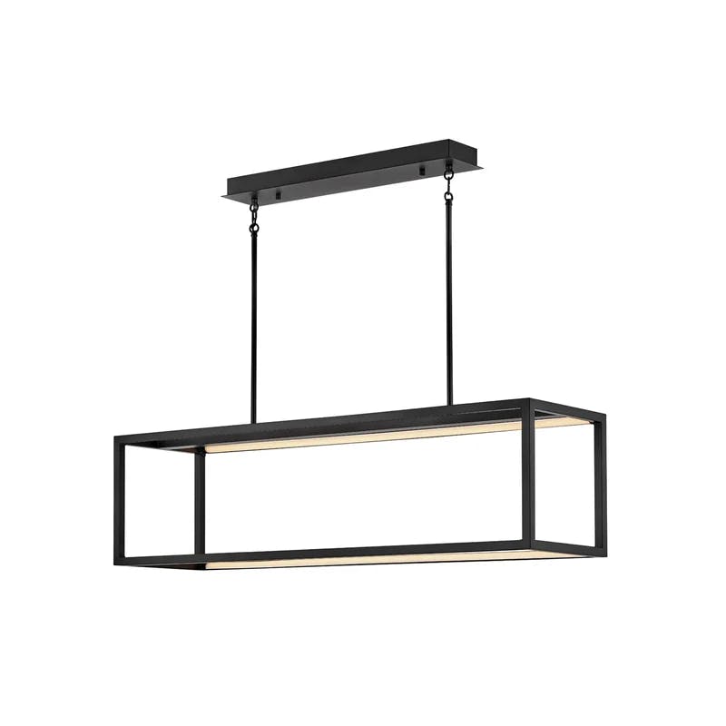 Onyx Minimalist Black LED Pendant with Dimmable Light
