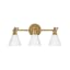 Arti Adjustable 3-Light Vanity in Heritage Brass with Cased Opal Glass