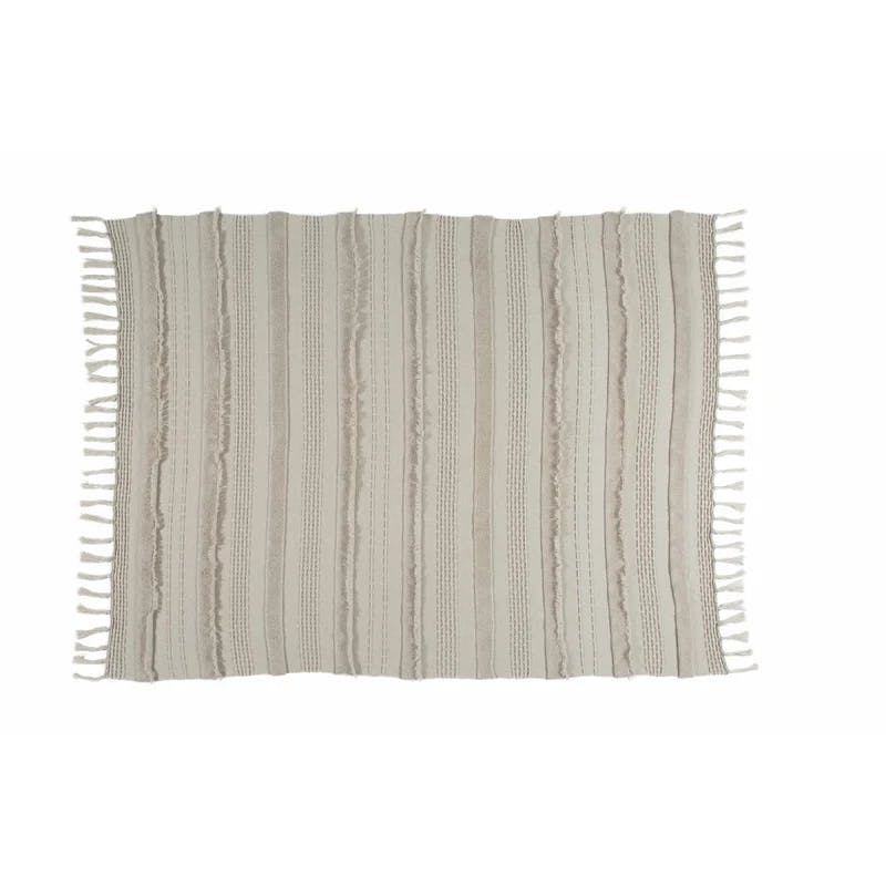 Dune White Air Knitted Cotton Kids' Throw Blanket
