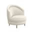 Pearl & Icy Gray Handcrafted Swivel Barrel Chair
