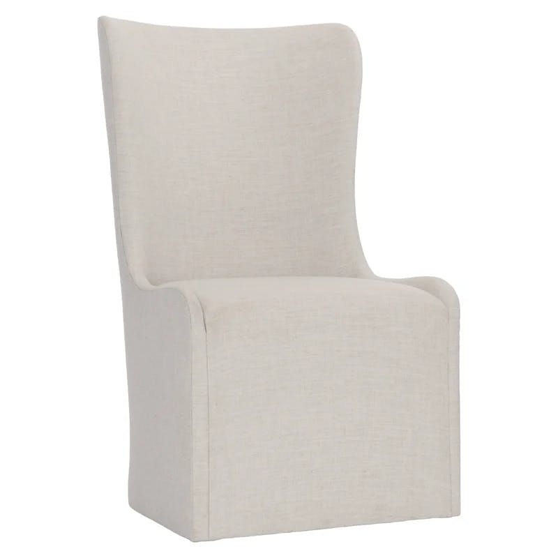 Albion Linen Upholstered Parsons Side Chair in Beige