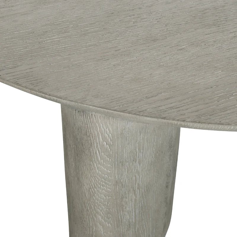 Transitional Gray 54.75'' Round Wood Coffee Table