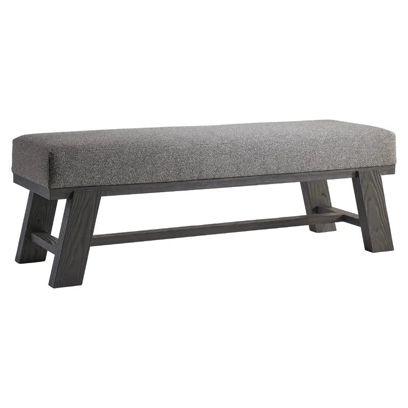 Trianon 56'' Dark Gray Contemporary Upholstered Bench