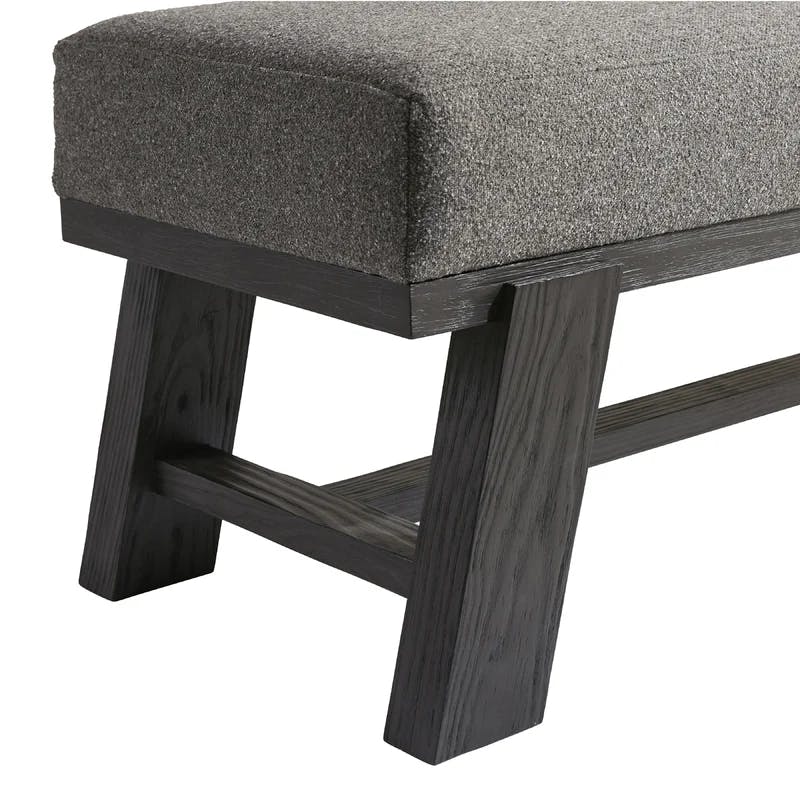 Trianon 56'' Dark Gray Contemporary Upholstered Bench