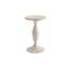 Transitional Cream Round Wood Pedestal End Table 14"