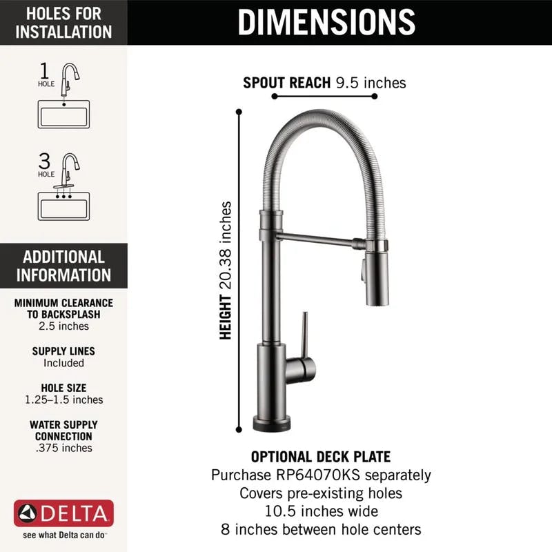 Modern Stainless Steel Pull-Down Kitchen Faucet with Touch Activation