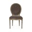 Elegant Medallion Brown Velvet & Solid Wood Side Chair