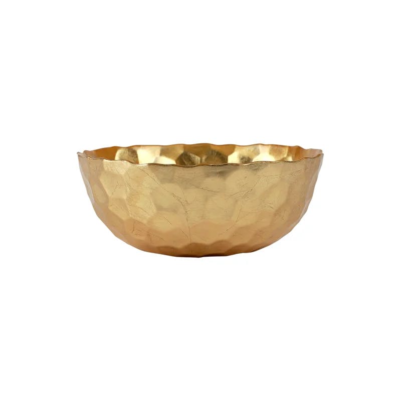 Rufolo 2 oz. Gold Glass Honeycomb Small Bowl